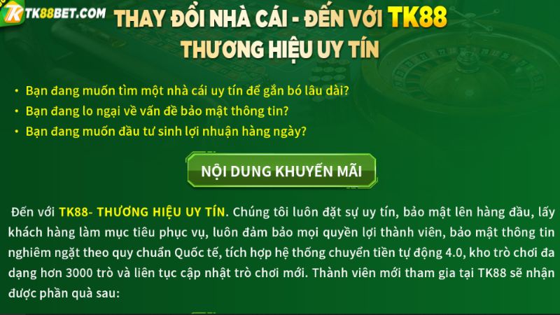 Nội dung khuyến mãi